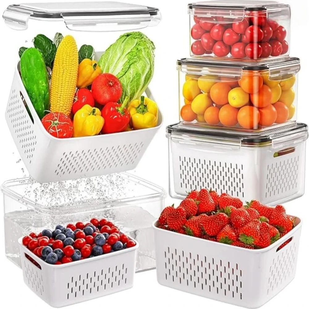 Stackable Produce Storage Container Set