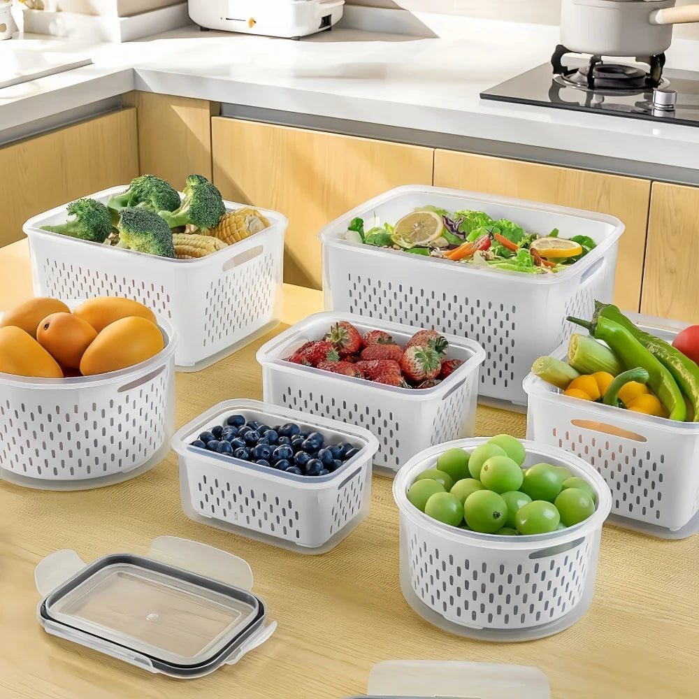 Stackable Produce Storage Container Set