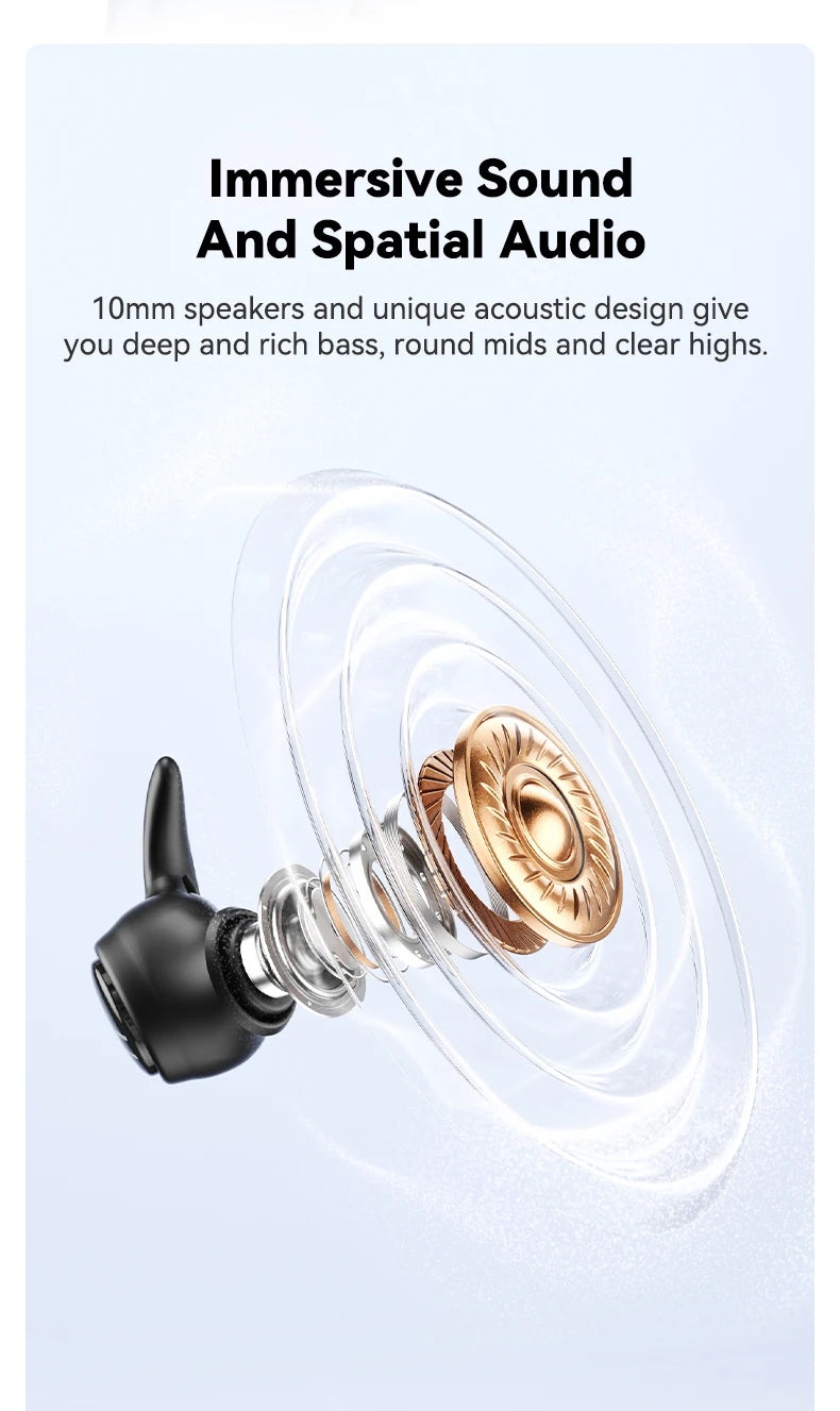 Sleeping Earphones HTC NE76 AI Translation Earbuds Wireless Bluetooth Noise Reduction HIFI Music Stereo Sound Headphones
