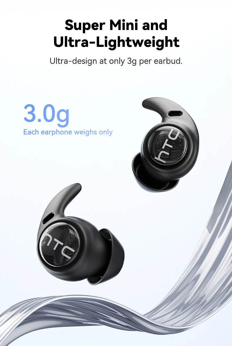 Sleeping Earphones HTC NE76 AI Translation Earbuds Wireless Bluetooth Noise Reduction HIFI Music Stereo Sound Headphones