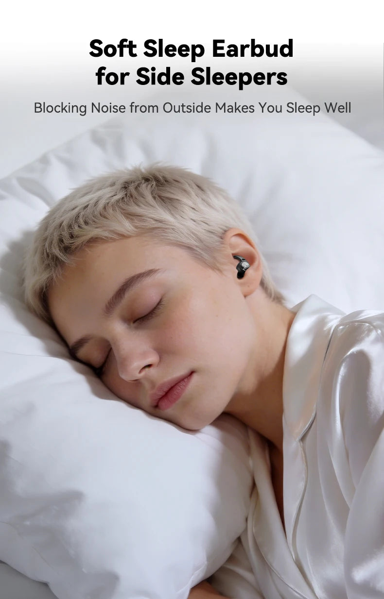 Sleeping Earphones HTC NE76 AI Translation Earbuds Wireless Bluetooth Noise Reduction HIFI Music Stereo Sound Headphones