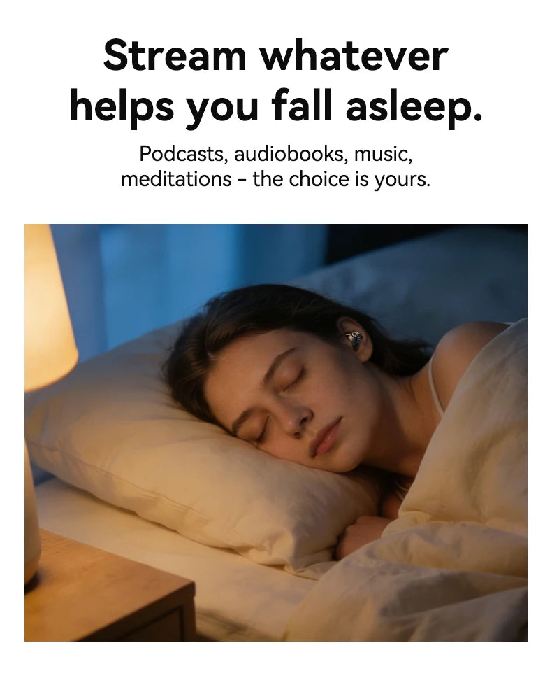 Sleeping Earphones HTC NE76 AI Translation Earbuds Wireless Bluetooth Noise Reduction HIFI Music Stereo Sound Headphones